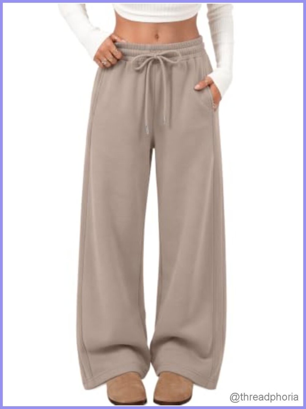 Wide Leg Baggy Sweatpants High Waisted with Pockets
